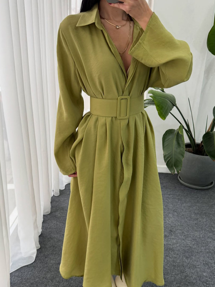 Casual relaxed shirt dress