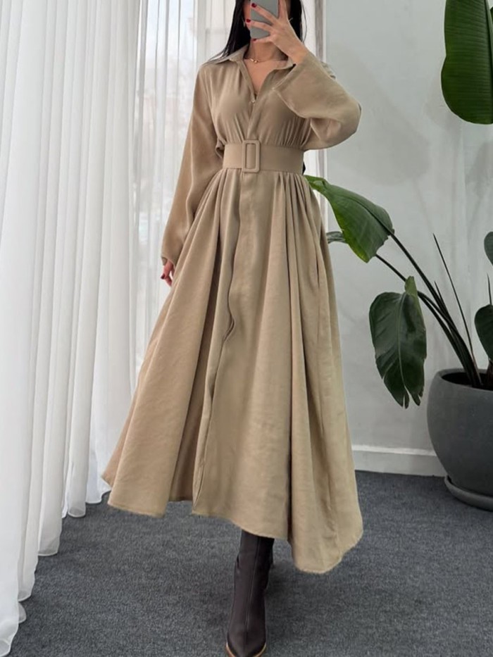 Casual relaxed shirt dress