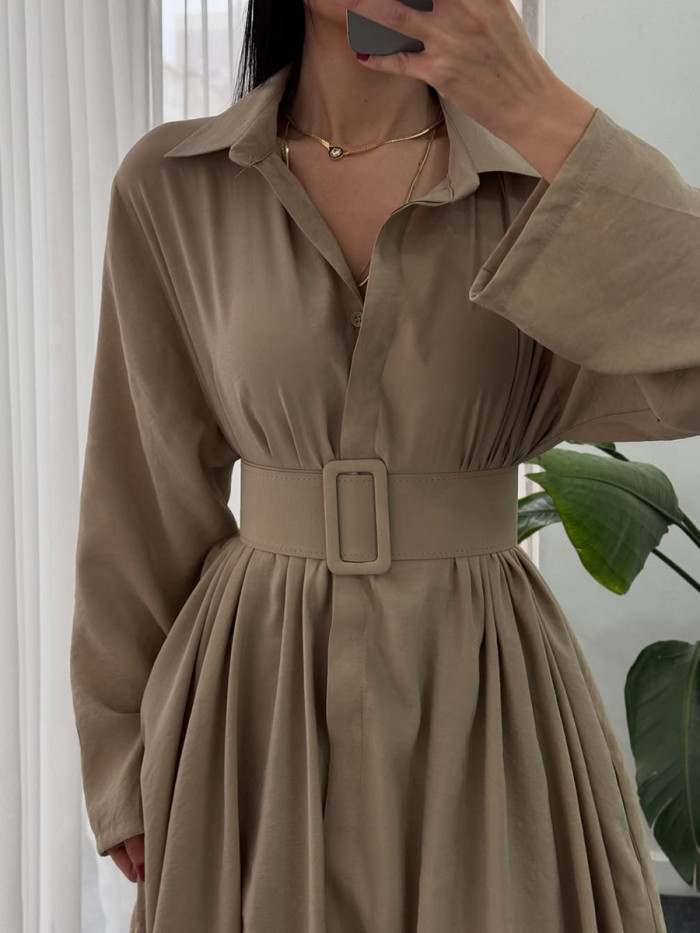 Casual relaxed shirt dress