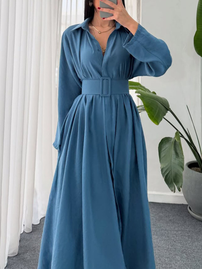 Casual relaxed shirt dress