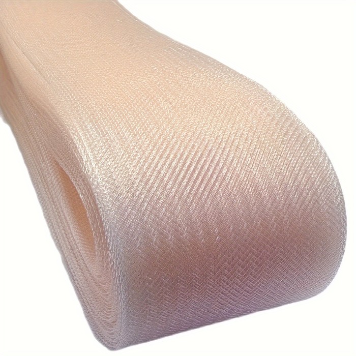 1pack 50 Yards Hard Horsehair Polyester Sewing Supplies for Dance Skirts, Black & White, Wedding Dress Accessories, Latin Dance Skirt Support Hem