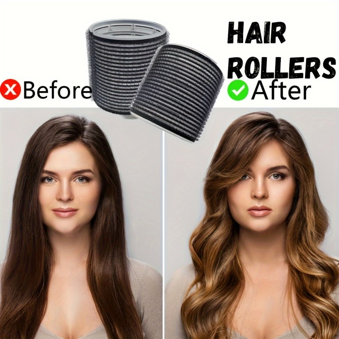 30pcs Hair Curling Rollers Kit 30pcs\u002FSet Self-Grip Rollers Kit With 18pcs Heatless Hair Rollers And 12 Hair Clips, DIY Hair Curling Tools Set
