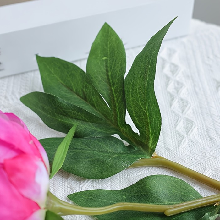 5pcs Realistic 2-Head Peony Artificial Flowers, Silk Paeonia Faux Floral, Perfect for Vase Arrangements, Home Living Room Tabletop Decor, Outdoor Garden, Wedding, Valentine'S Day, Birthday Party Gift, Spring Season Home Decor Without Container