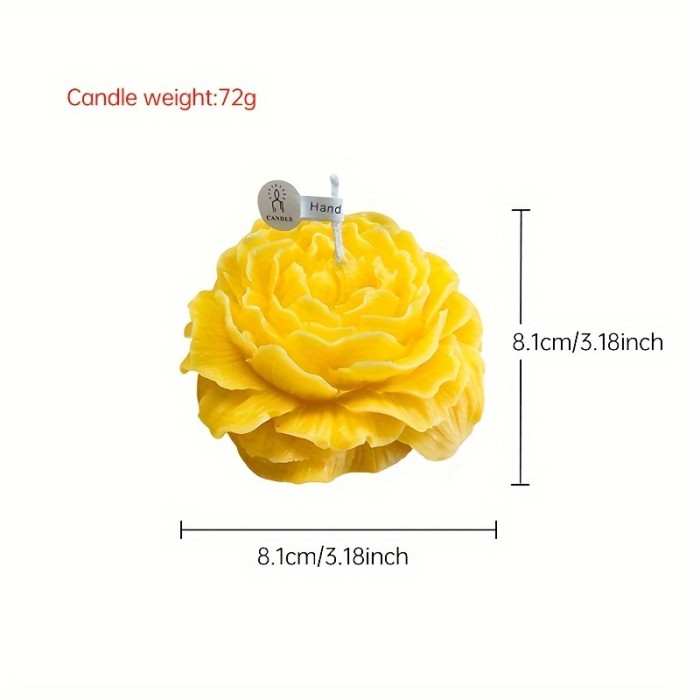 Valentine's Day peony wedding three-dimensional smoke-free aromatherapy candle ins home decoration incense senior bedroom lasting DIY home Women's birthday holiday gift