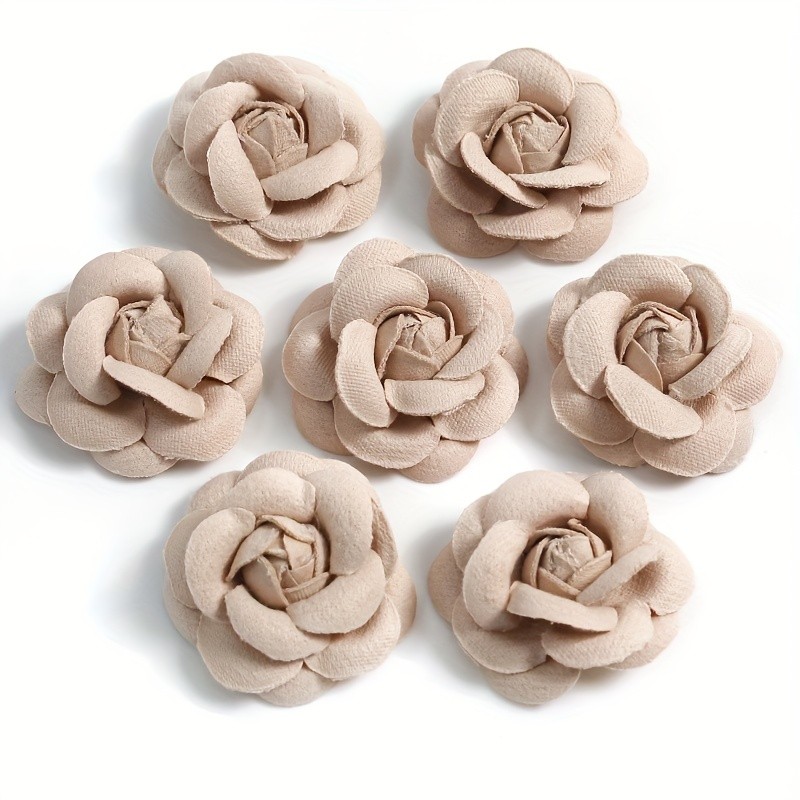 10pcs Vibrant Rose Camellia Artificial Flower Heads - Realistic Fabric Flowers for Home Decor, Wedding, DIY Crafts, Wreaths, Scrapbooking, and More - Perfect for Cinco De Mayo, Fathers Day, Graduation, Juneteenth, and Mothers Day Celebrations