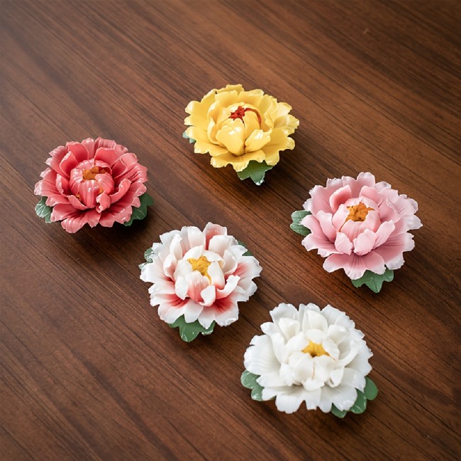 Peony Home Decor Ceramic Flower Art Ceramic Peony Flower
