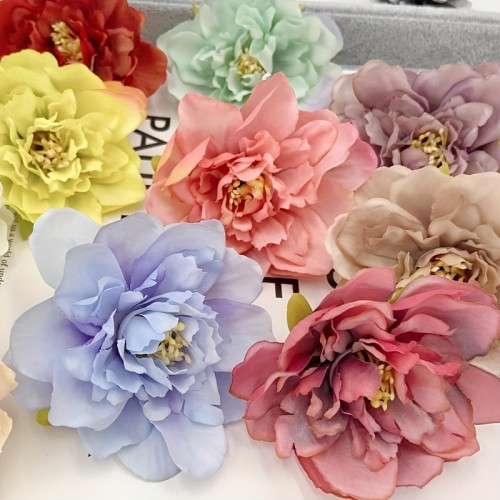 Popular Choice 20pcs Artificial Peony Flower Heads for DIY Bracelets, Wreaths, Hats, Gardening Decoration and Artificial Flowers