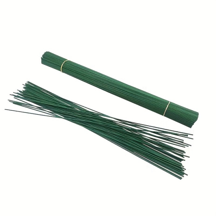 100pcs Simulation Flower Plant Stem Iron Wire Handmade DIY Material Accessories