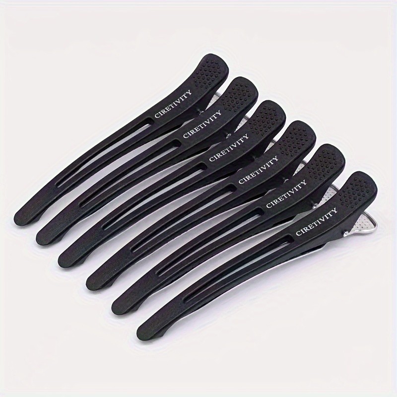 6pcs Elegant Alligator Hair Clips - Non-Slip, Seamless Salon Styling & Dyeing Accessories for Professional Hairstylists