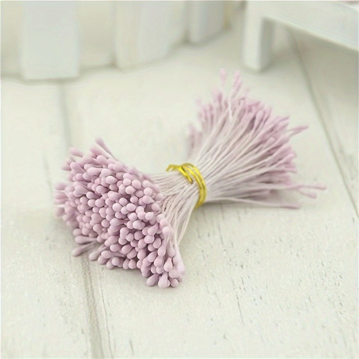 800\u002F1600pcs Artificial Flower Stamens - Vibrant DIY Decorations for Home, Wedding, and Holiday Crafts - Long-Lasting Plastic Material, Perfect for Valentines Day, Christmas, and Halloween