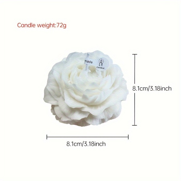 Valentine's Day peony wedding three-dimensional smoke-free aromatherapy candle ins home decoration incense senior bedroom lasting DIY home Women's birthday holiday gift