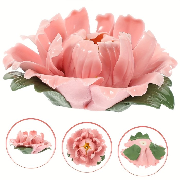 Peony Home Decor Ceramic Flower Art Ceramic Peony Flower