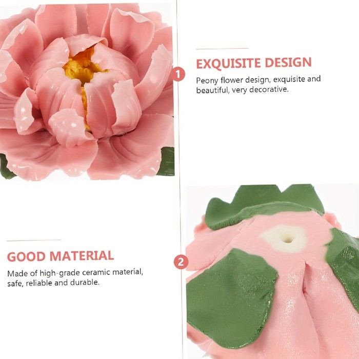 Peony Home Decor Ceramic Flower Art Ceramic Peony Flower
