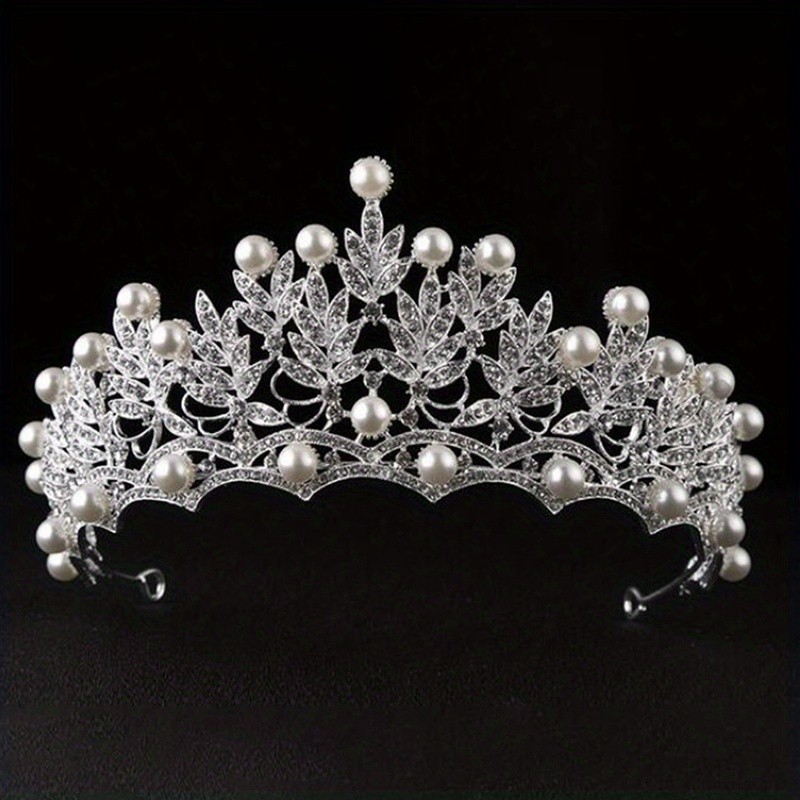 2019 New Fashion Wedding Crystal Pearl Crowns Rhinestone Tiara Brides Hairband