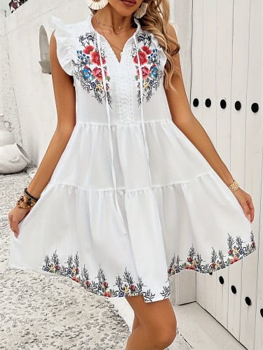 European And American Cross-border Fashion Slimming Small V-Neck Women's Dresses Available Now