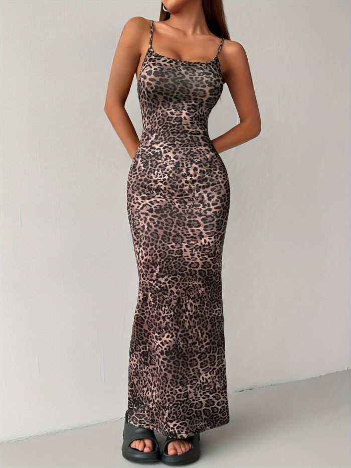 Directional+99071506 Leopard Print Suspender Dress Long Skirt