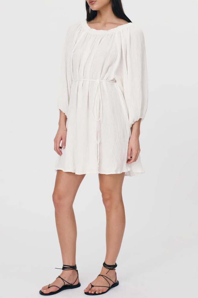 Sexy Lace Up Ruched Off Shoulder Long Sleeve Dresses
