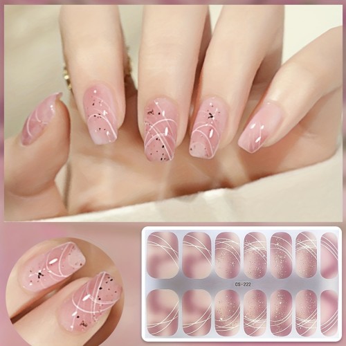 Dashing Diva Sparkling Floral Nail Strips - Self-Adhesive, Waterproof Gel Nail Polish Wraps with Glitter & Daisy Design, Easy to Apply & Remove, Salon-Quality Shine for Women & Girls
