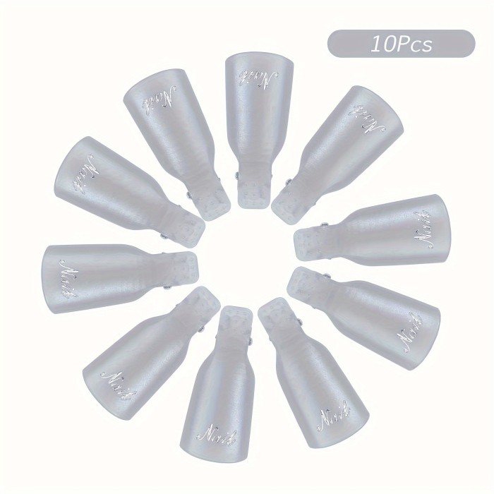 10 Pcs Nail Remover Gel 10 Pcs Nail Remover Plastic Nail Art Polish Soak Off Remover Nail Gel Polish Remover