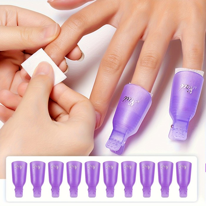 10 Pcs Nail Remover Gel 10 Pcs Nail Remover Plastic Nail Art Polish Soak Off Remover Nail Gel Polish Remover