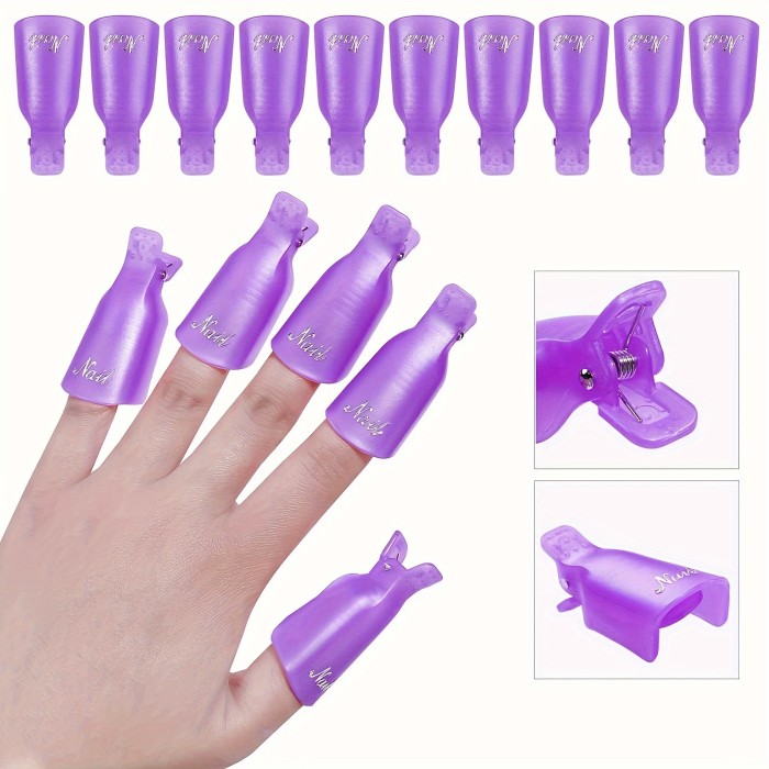 10 Pcs Nail Remover Gel 10 Pcs Nail Remover Plastic Nail Art Polish Soak Off Remover Nail Gel Polish Remover