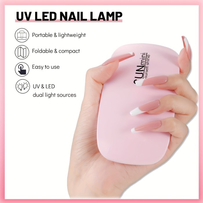 3LED Mini UV\u002FLED Nail Dryer - Gel Varnish Curing Machine Micro USB - Nail Art Equipment Manicuring Nail Tool