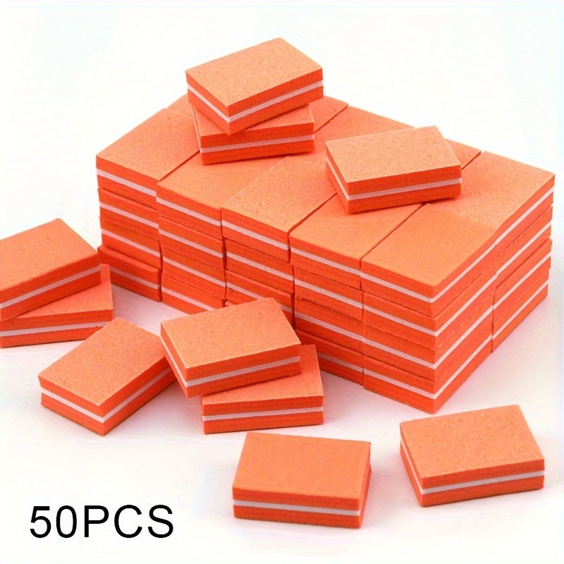 50pcs Vibrant Mini Nail Buffer Blocks - Dual-Sided Polishing & Shaping Files, Odorless, Assorted Colors for Manicure and Pedicure Essentials