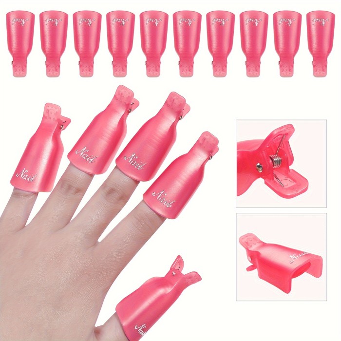 10 Pcs Nail Remover Gel 10 Pcs Nail Remover Plastic Nail Art Polish Soak Off Remover Nail Gel Polish Remover