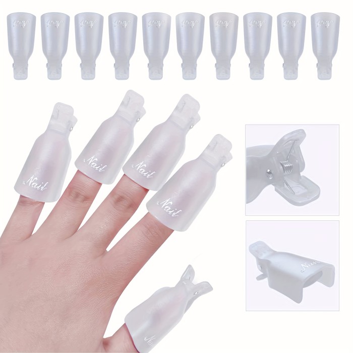 10 Pcs Nail Remover Gel 10 Pcs Nail Remover Plastic Nail Art Polish Soak Off Remover Nail Gel Polish Remover