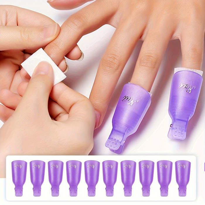 10 Pcs Nail Remover Gel 10 Pcs Nail Remover Plastic Nail Art Polish Soak Off Remover Nail Gel Polish Remover