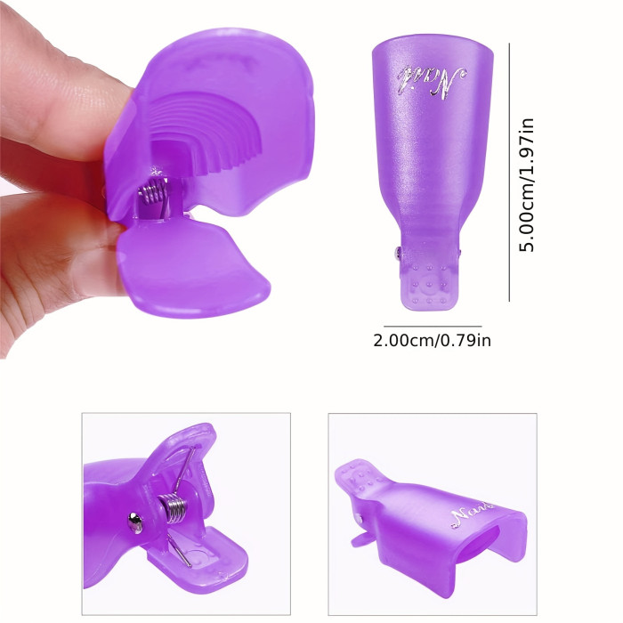 10 Pcs Nail Remover Gel 10 Pcs Nail Remover Plastic Nail Art Polish Soak Off Remover Nail Gel Polish Remover