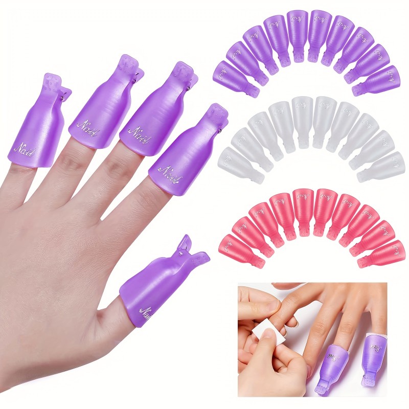 10 Pcs Nail Remover Gel 10 Pcs Nail Remover Plastic Nail Art Polish Soak Off Remover Nail Gel Polish Remover