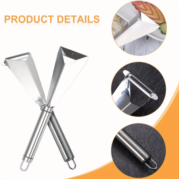 1Pc Stainless Steel Fruit Carving Knife: Triangular DIY Carving Knives for Home Kitchen Platter Decoration