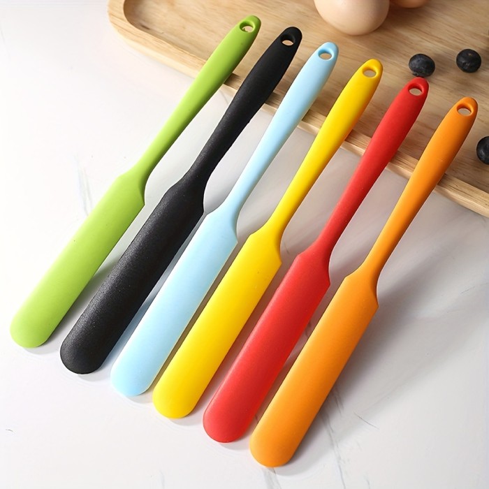 1pc Heat Resistant Silicone Spatula 1pc, Silicone Jar Spatula, Non-Stick Icing Spatula, Food Grade Silicone, Heat Resistant, Baking Tools, Kitchen Gadgets, Kitchen Accessories
