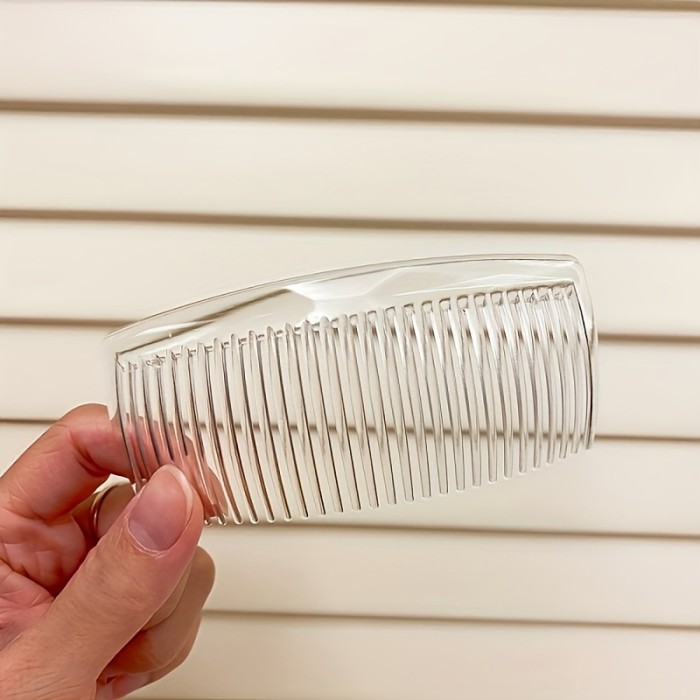 5-Pack Plastic Side Combs for Twisting Hair, French Twist Hair Claws, Fine Toothed Hair Accessories for Women and Girls, Suitable for Normal and Curly Hair Types, Unscented