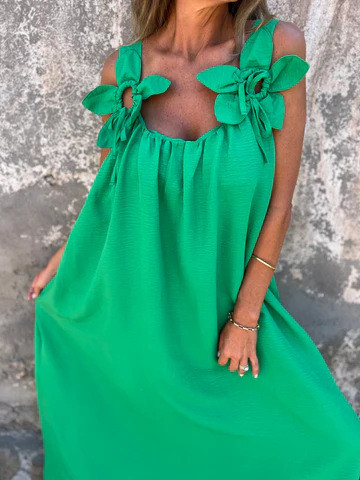 Solid Color Lace Elegant Fashion Sleeveless Dress Dress