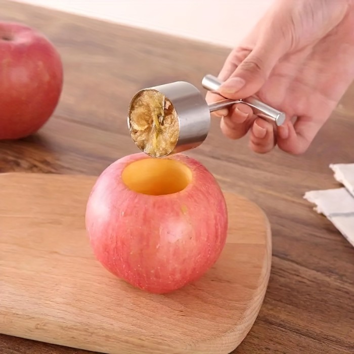 Multifunction Apple Pear Core Separator Kitchen Tool,Stainless Steel Fruit Core Puller, 2 Sizes Fruit Corer Set for Hotel\u002FCommercial Home Kitchen Tool