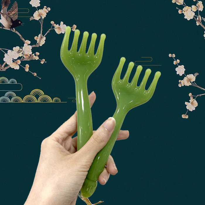 2Pcs Manual Scalp Massager Hair Comb Set, Alcohol-Free Resin Massage Tool for Hair Growth, Neck Tension Relief, and Head Relaxation - Durable, Non-Electric Massaging Brushes for Home Spa Use