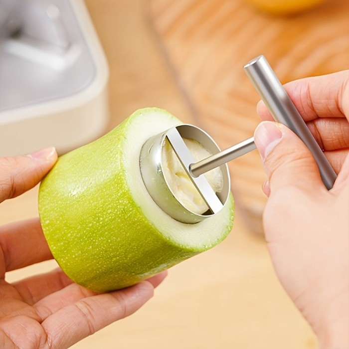 Multifunction Apple Pear Core Separator Kitchen Tool,Stainless Steel Fruit Core Puller, 2 Sizes Fruit Corer Set for Hotel\u002FCommercial Home Kitchen Tool