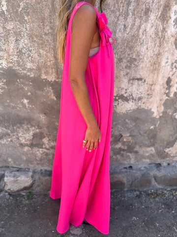 Solid Color Lace Elegant Fashion Sleeveless Dress Dress