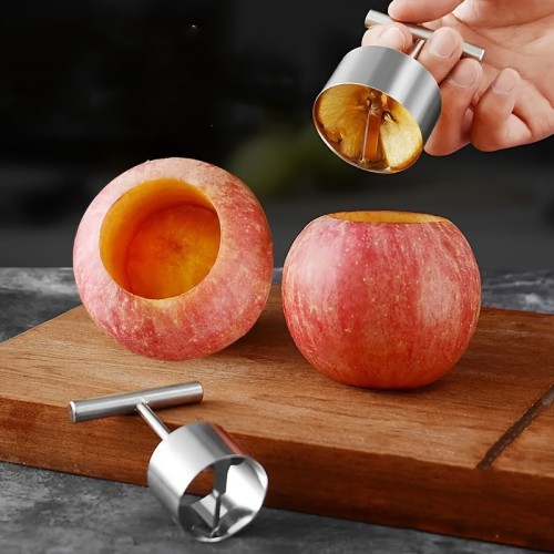 Multifunction Apple Pear Core Separator Kitchen Tool,Stainless Steel Fruit Core Puller, 2 Sizes Fruit Corer Set for Hotel\u002FCommercial Home Kitchen Tool