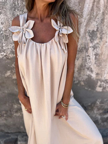 Solid Color Lace Elegant Fashion Sleeveless Dress Dress