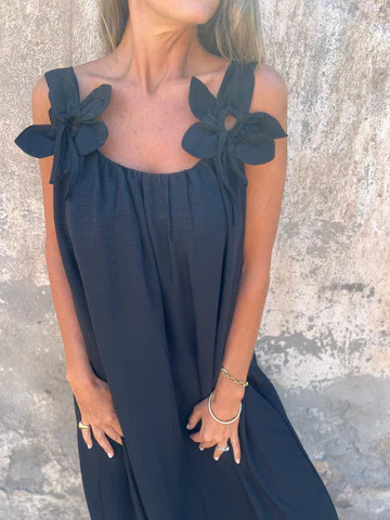 Solid Color Lace Elegant Fashion Sleeveless Dress Dress