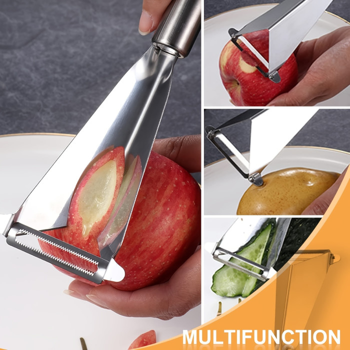 1Pc Stainless Steel Fruit Carving Knife: Triangular DIY Carving Knives for Home Kitchen Platter Decoration