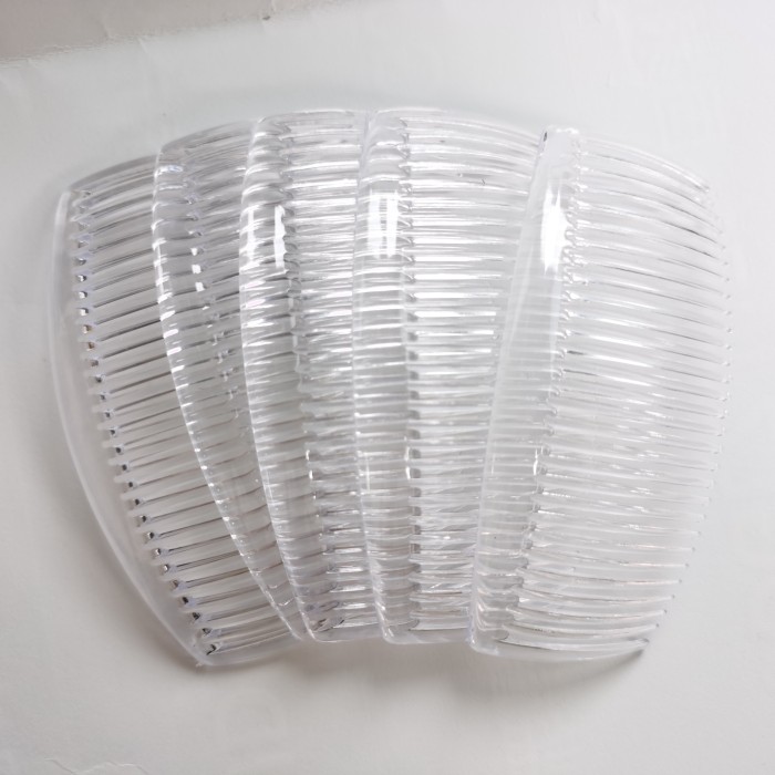 5-Pack Plastic Side Combs for Twisting Hair, French Twist Hair Claws, Fine Toothed Hair Accessories for Women and Girls, Suitable for Normal and Curly Hair Types, Unscented