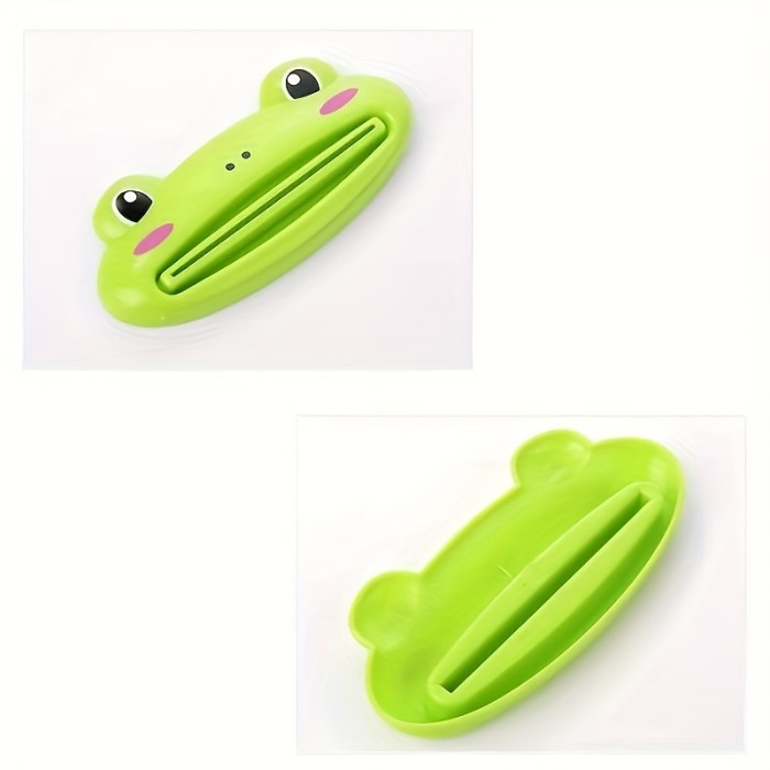 Multi-Functional Cute Frog Cartoon Toothpaste Squeezer - 1pc Plastic Tube Dispenser for Bathroom & Kitchen, Easy-to-Use, Durable Home Gadget, Frog Bathroom Decor