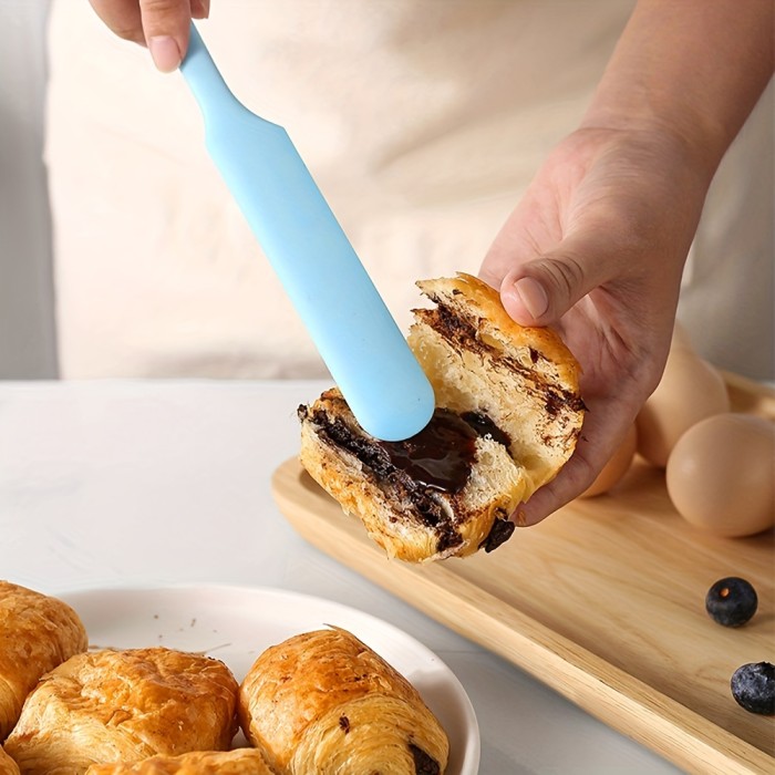 1pc Heat Resistant Silicone Spatula 1pc, Silicone Jar Spatula, Non-Stick Icing Spatula, Food Grade Silicone, Heat Resistant, Baking Tools, Kitchen Gadgets, Kitchen Accessories