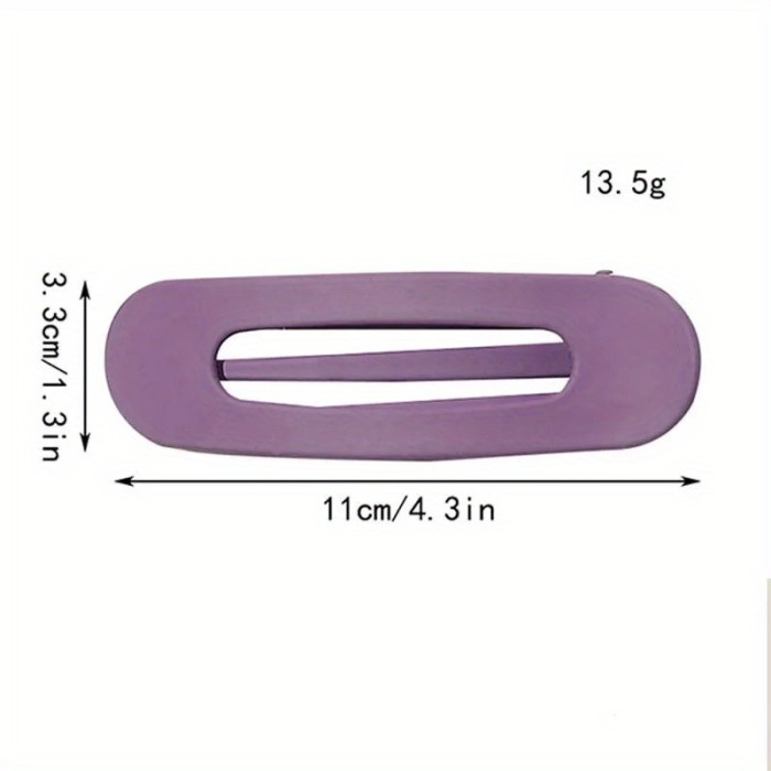 Elegant Hair Clips for Women - Non-Slip Acrylic, Fashionable Solid Colors (Green, Purple) | Stylish Rectangular Barrettes for Everyday Use