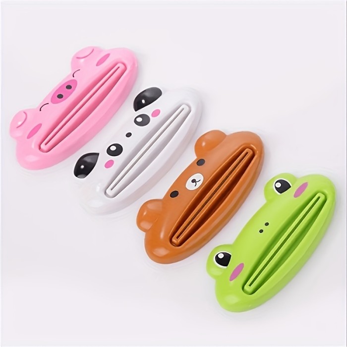 Multi-Functional Cute Frog Cartoon Toothpaste Squeezer - 1pc Plastic Tube Dispenser for Bathroom & Kitchen, Easy-to-Use, Durable Home Gadget, Frog Bathroom Decor