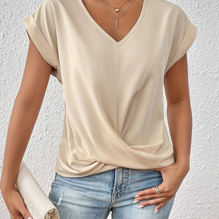 Women's Short-Sleeve T-Shirt Top - 1111 Directional, Soft & Breathable for Casual Wear